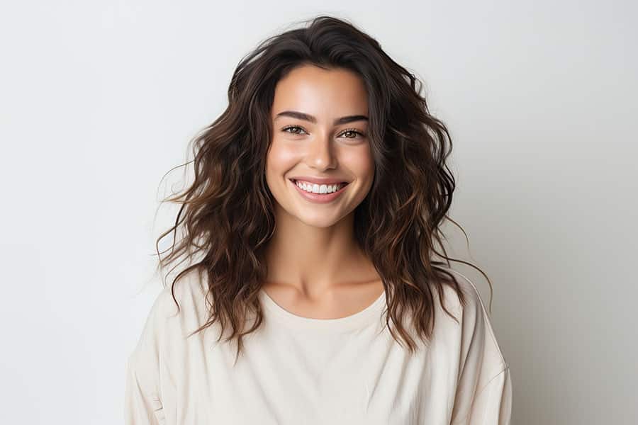beautiful young woman with natural makeup