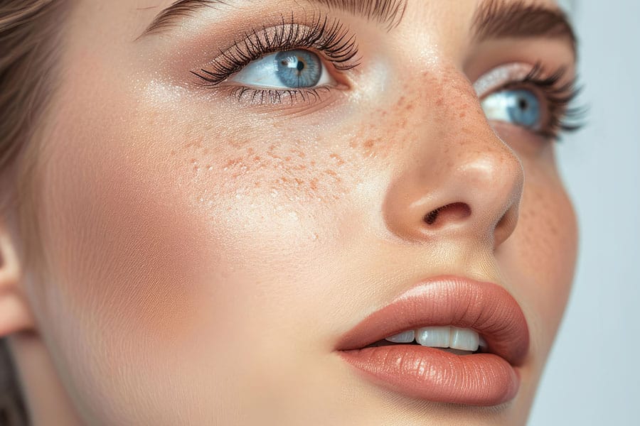 beautiful young woman with natural makeup
