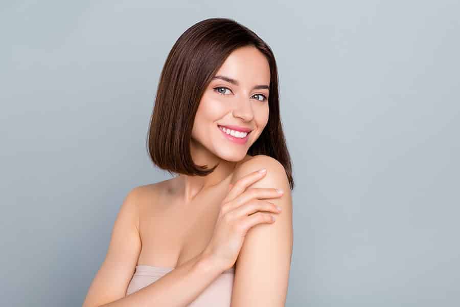 beautiful young woman with natural makeup