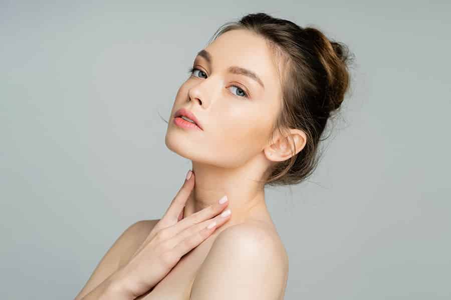beautiful young woman with natural makeup