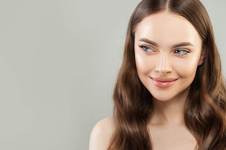beautiful young woman with natural makeup