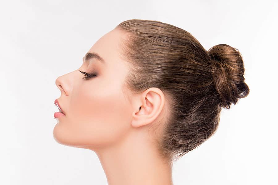 beautiful young woman with natural makeup