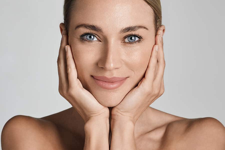 beautiful young woman with natural makeup