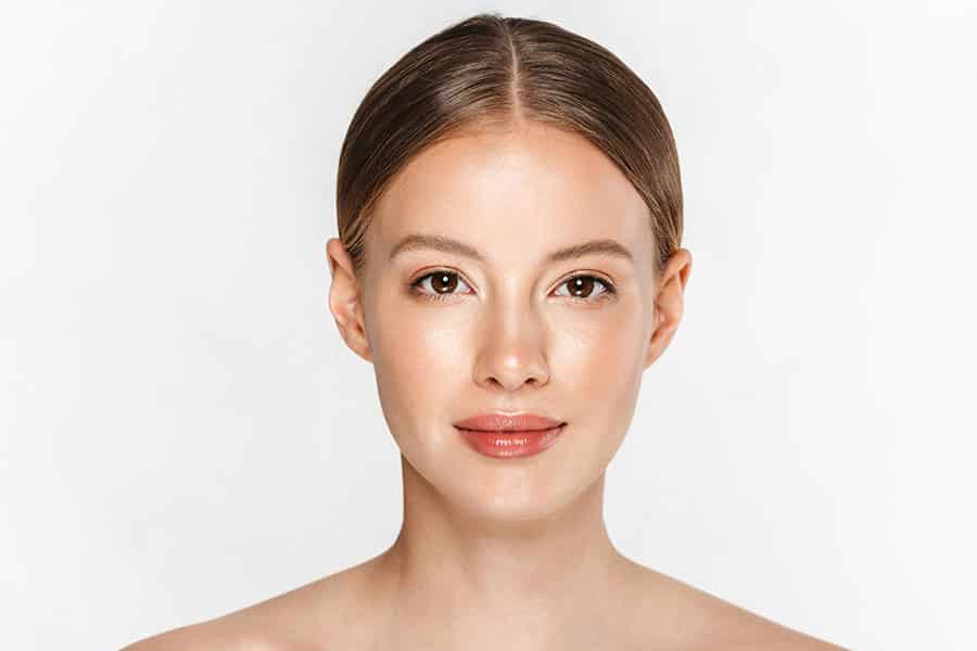 beautiful young woman with natural makeup