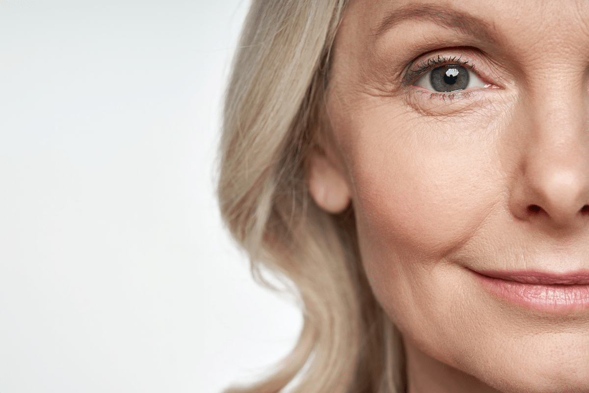 mature woman with a soft smile