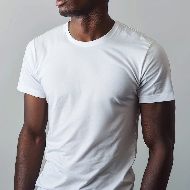 young man in white tshirt